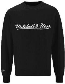 Mitchell Ness Script Logo Heren Zwarte Trui