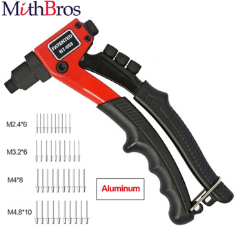 MithBros Hand Blind Riveter Nut Tool Rivet Gun Manual Riveter Rivet Nut Setter Kit for Inserting Blind Rivet Blind Rivet Gun