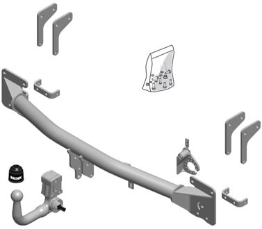 Mitsubishi Afneembare trekhaak, BMU kogel 606300
