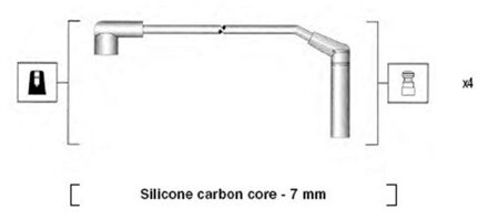 Mitsubishi Bougiekabelset MSK871