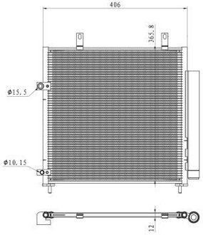 Mitsubishi Condensor, airconditioning 350451