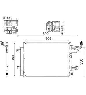 Mitsubishi Condensor, airconditioning AC509000S