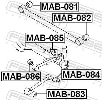 Mitsubishi Draagarmrubber MAB085
