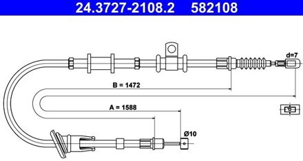Mitsubishi Handremkabel 24372721082