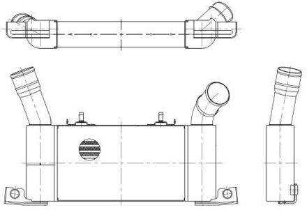 Mitsubishi Intercooler, inlaatluchtkoeler 309098