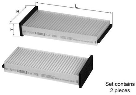 Mitsubishi Interieurfilter LA366S