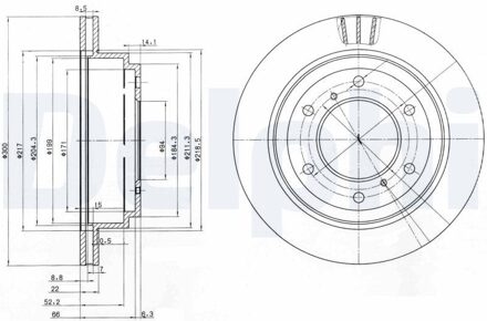 Mitsubishi Jeu De 2 Disques De Frein BG3813