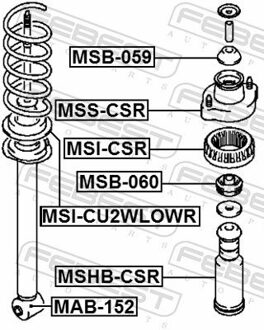 Mitsubishi Ophanging, schokdemper MSSCSR