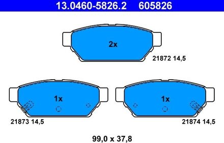 Mitsubishi Remblokken set 13046058262
