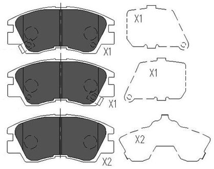 Mitsubishi Remblokken set KBP5501