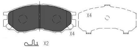 Mitsubishi Remblokken set KBP5508