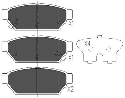 Mitsubishi Remblokken set KBP5510