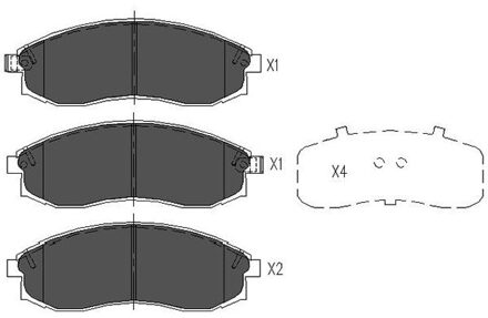 Mitsubishi Remblokken set KBP5517