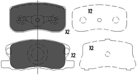 Mitsubishi Remblokken set KBP5534