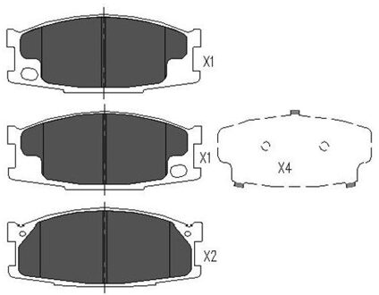 Mitsubishi Remblokken set KBP5539