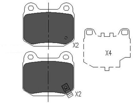 Mitsubishi Remblokken set KBP6562
