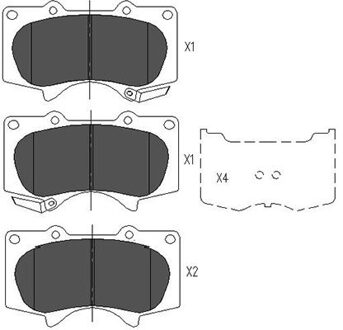 Mitsubishi Remblokken set KBP9020