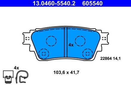 Mitsubishi Remblokkenset, schijfrem 13046055402