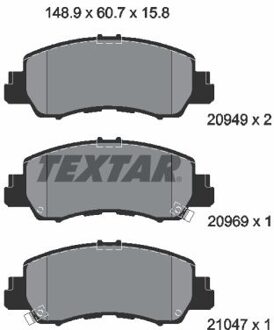 Mitsubishi Remblokkenset, schijfrem 2094901