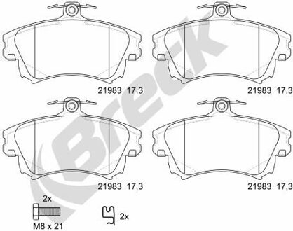 Mitsubishi Remblokkenset, schijfrem 219830070110