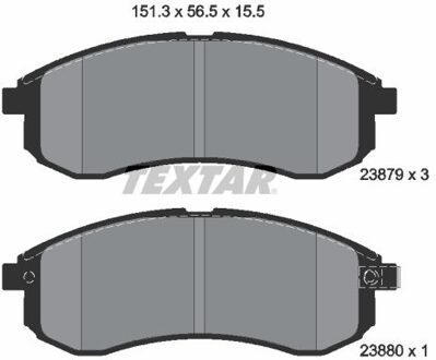 Mitsubishi Remblokkenset, schijfrem 2387902