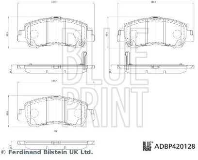 Mitsubishi Remblokkenset, schijfrem ADBP420128