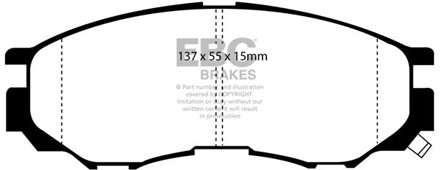 Mitsubishi Remblokkenset, schijfrem DP1124