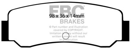 Mitsubishi Remblokkenset, schijfrem DP392