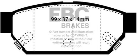 Mitsubishi Remblokkenset, schijfrem DP986