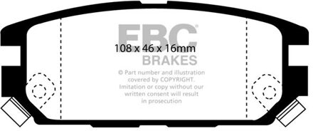 Mitsubishi Remblokkenset, schijfrem DP987