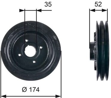 Mitsubishi Riemschijf, krukas DriveAlign® TVD1124