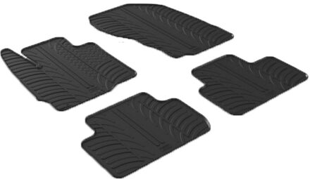 Mitsubishi Rubbermatten passend voor Mitsubishi Eclipse Cross 10/2017- (T profiel 4-delig + montageclips)