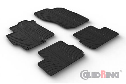 Mitsubishi Rubbermatten passend voor Mitsubishi Lancer VIII Sedan 2008-2017 (T profiel 4-delig + montageclips) GL0366