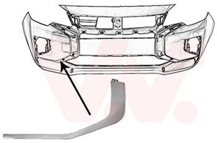 Mitsubishi Voorbumpersierlijst R. 3266584