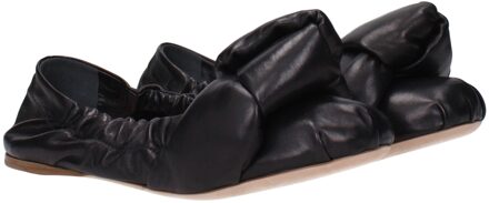 Miu Miu Ballet Flats met Strikdetails Zwart