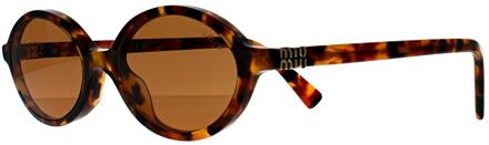 Miu Miu MU04ZS 19P2Z1 licht havana bruin zonnebril