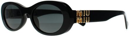 Miu Miu MU06ZS 1AB5S0 zwarte donkergrijze zonnebril