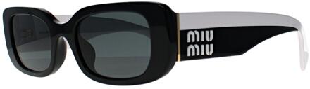 Miu Miu MU08YS 1AB5S0 zwarte donkergrijze zonnebril - maat