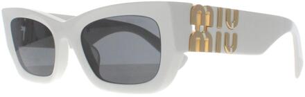 Miu Miu MU09WS 1425S0 wit donkergrijs zonnebril