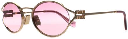 Miu Miu MU52YS 5AK06S goud bruin gradiënt violet zonnebril - One Size