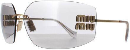 Miu Miu MU54YS 5AK30B gouden lichtgrijze zonnebril - One Size