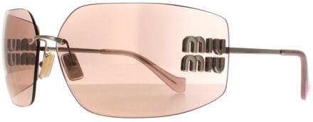 Miu Miu MU54YS ZVN20F lichtgoudroze spiegelzonnebril - maat