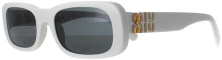 Miu Miu Rechthoek Dames Wit Ivoor Donkergrijs MU08ZS - One Size