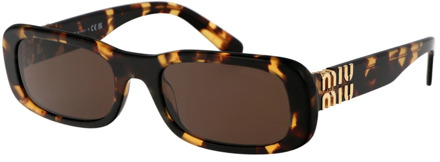 Miu Miu Stijlvolle zonnebril met 0MU 08Zs ontwerp Miu Miu , Brown , Dames - 53 MM