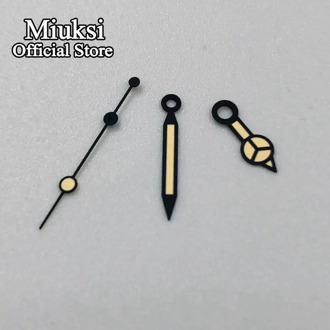 Miuksi black yellow watch hands luminous hands fit NH35 NH36 ETA 2824 2836 Miyota 8215 8205 821A Mingzhu DG 2813 3804 movement