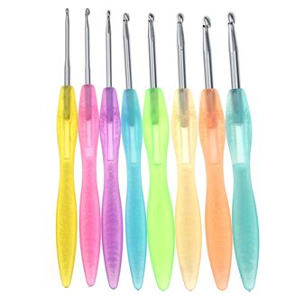 Mix 8 Maten Breien Haaknaalden Set Candy Kleur Weave Haaknaald Breien Naald Tool Voor Vrouwen Vrouw DIY ambachtelijke Gereedschappen