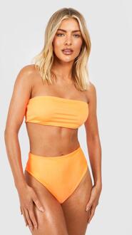 Mix & Match Bandeau Bikini Top, Neon-Orange - 34