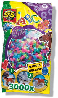 Mix strijkkralen 3000 glitter Multikleur