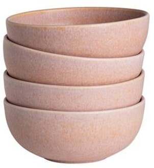 Mixed Ceramics Kommen 4st. - Ø 15 cm - Dusty Rose Roze