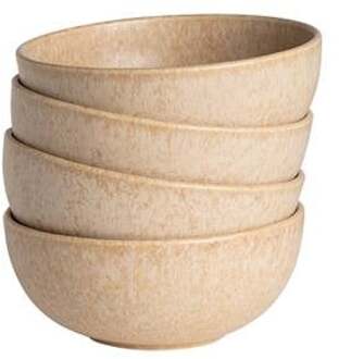 Mixed Ceramics Kommen 4st. - Ø 15 cm - Zand Bruin, Beige